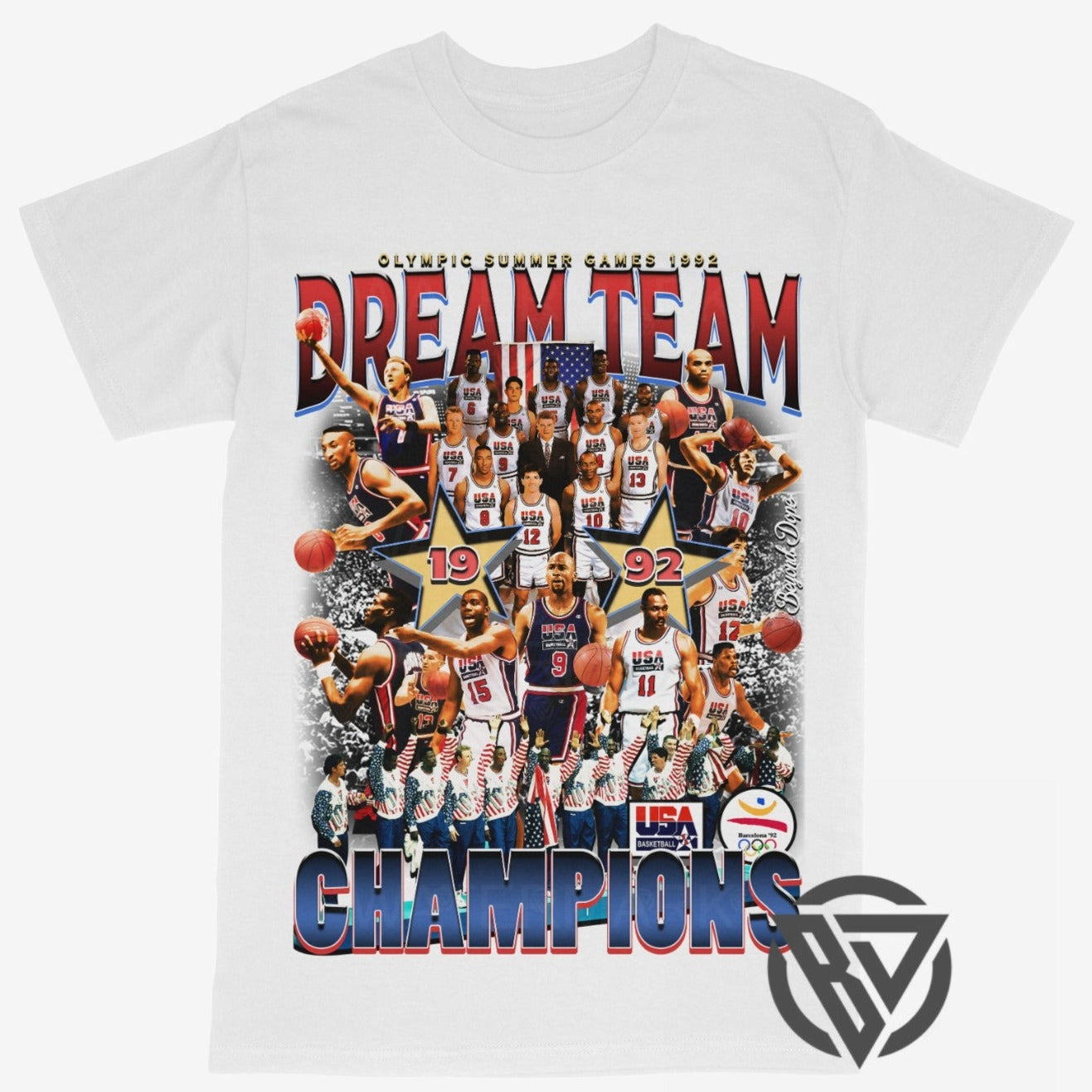 Dream Team Tee Shirt USA Jordan NBA Mens Basketball (V2)