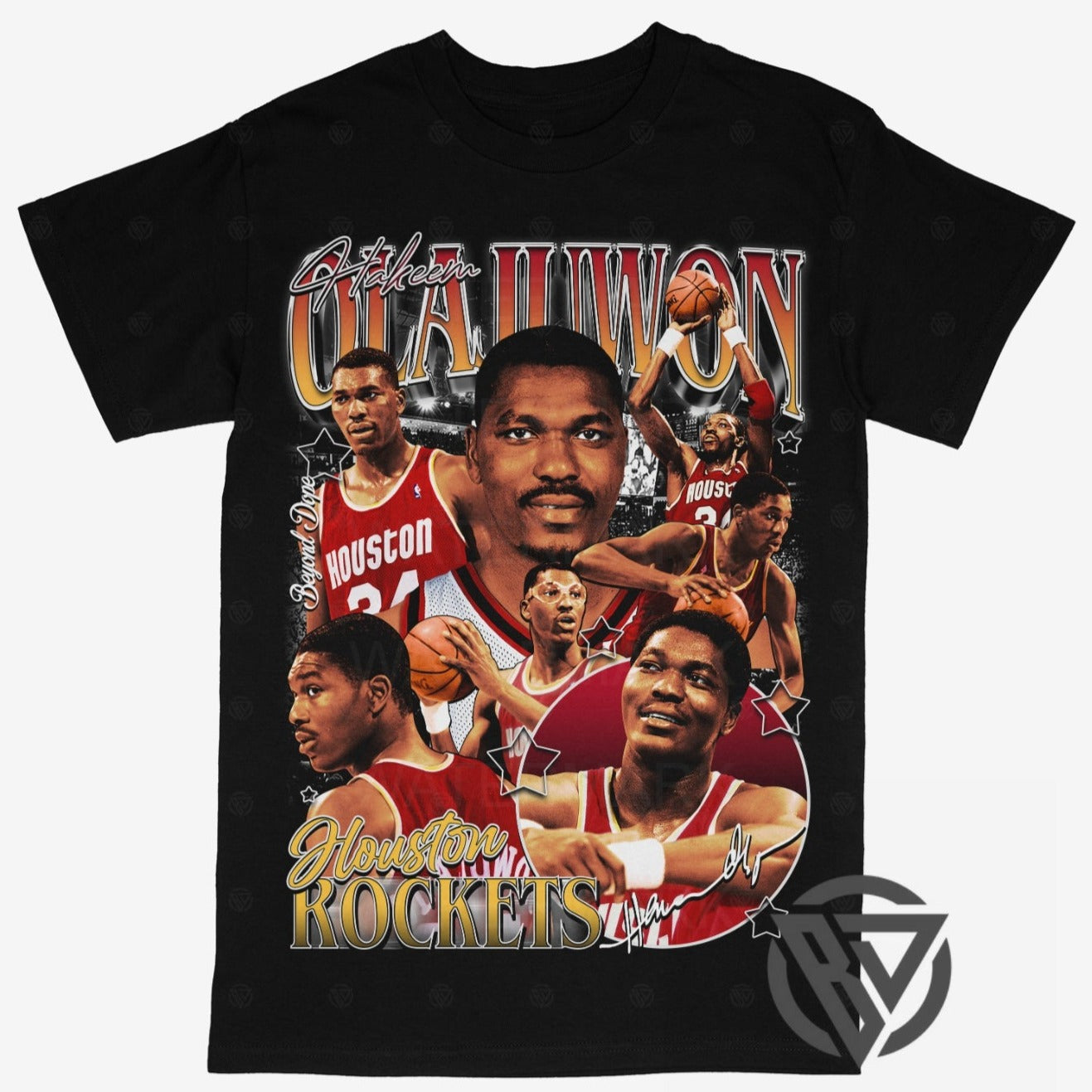 Hakeem Olajuwon Tee Shirt Houston Rockets Basketball