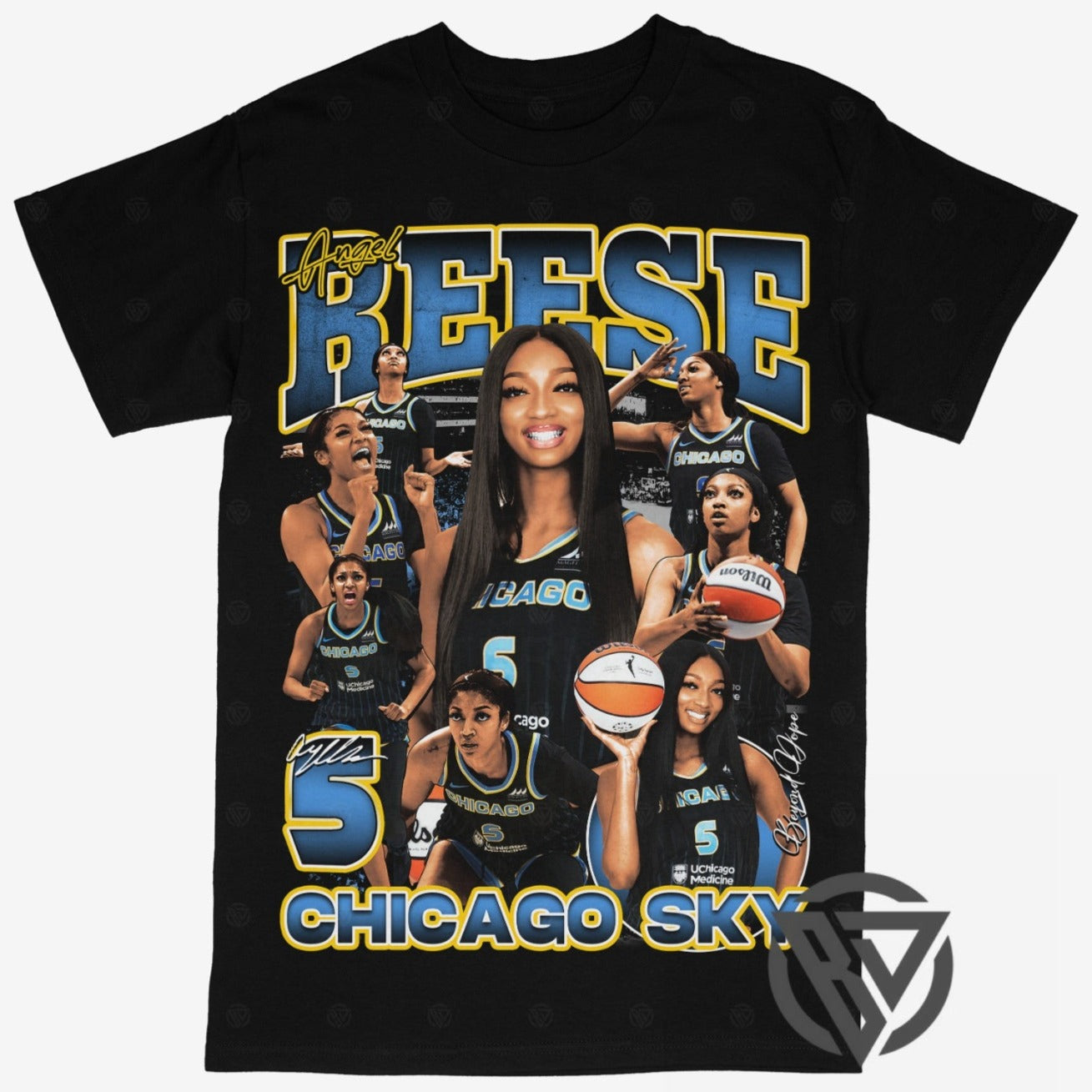 Angel Reese WNBA Chicago Sky Basketball Graphic Tee Shirt