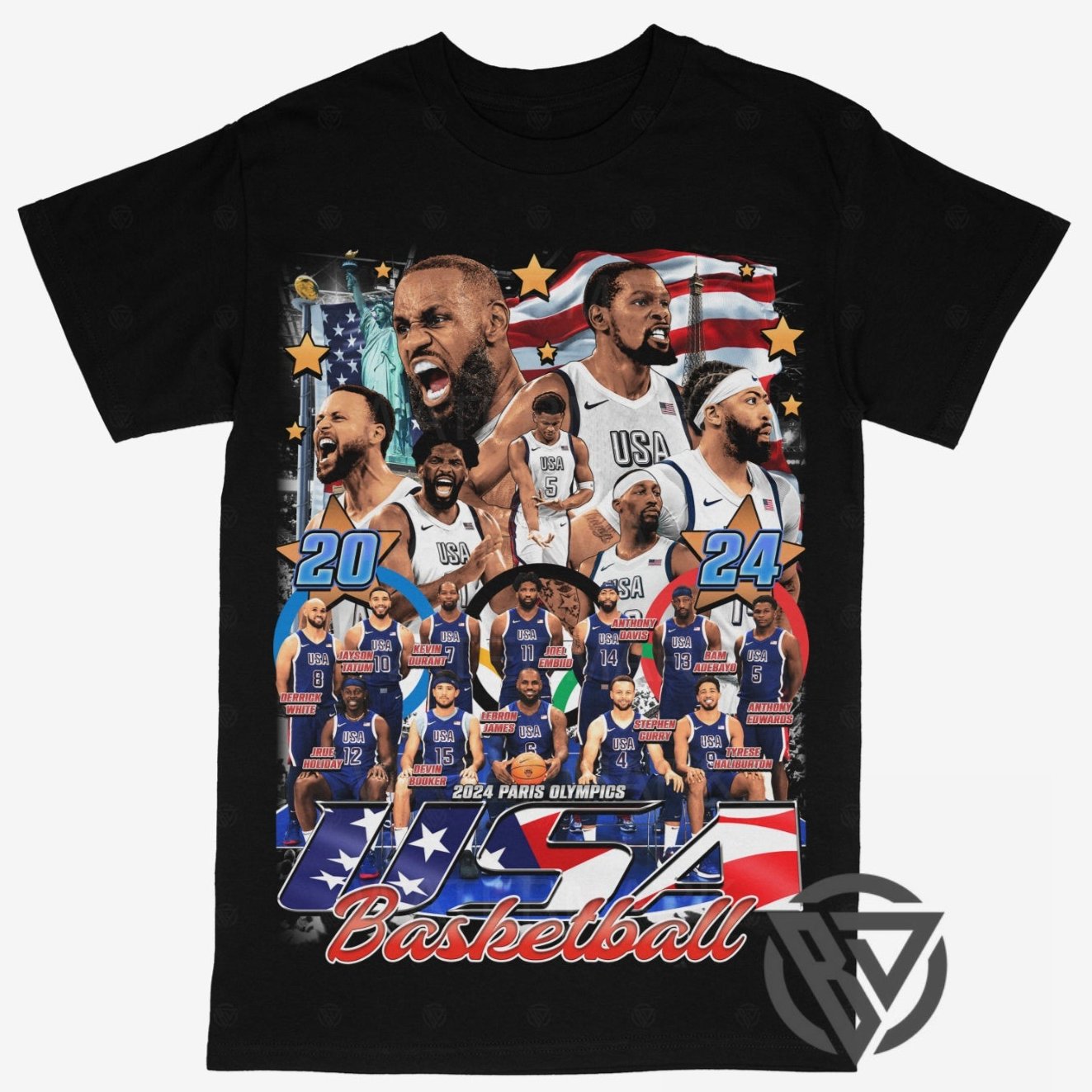 Team USA Olympic Basketball 2024 Tee