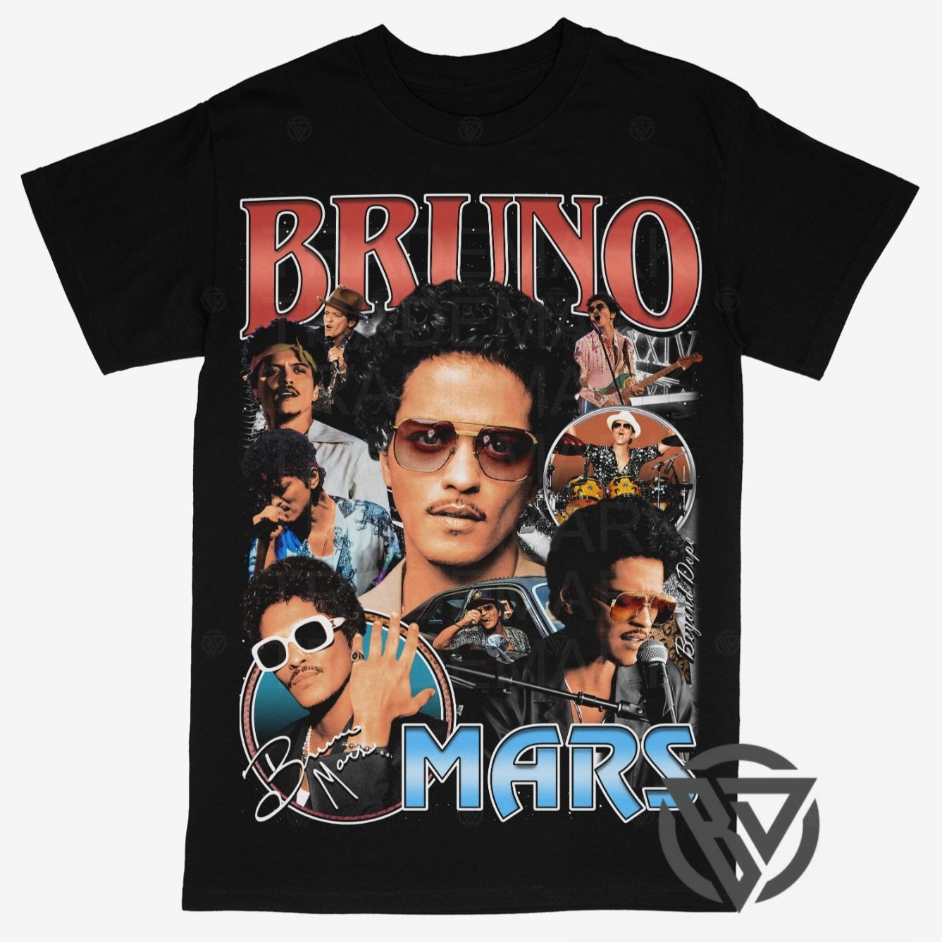 Buno Mars Concert Tour Graphic Rap Style Tee Shirt