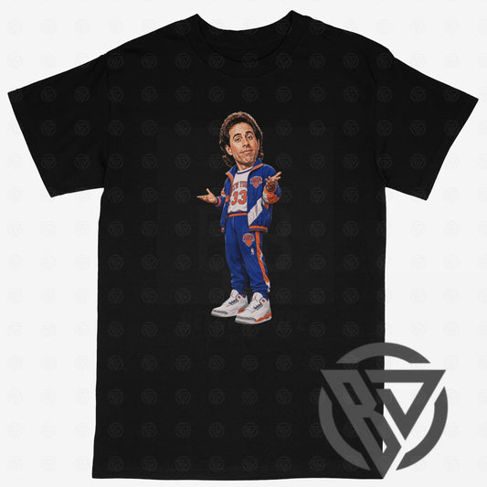 Jerry Seinfeld New York Knicks Jordan 3 graphic t-shirt retro design