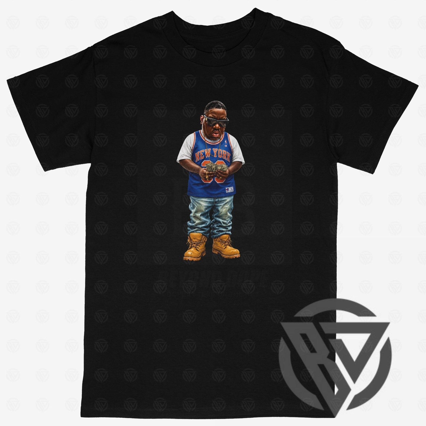 Biggie New York Knicks graphic t-shirt hip hop basketball design