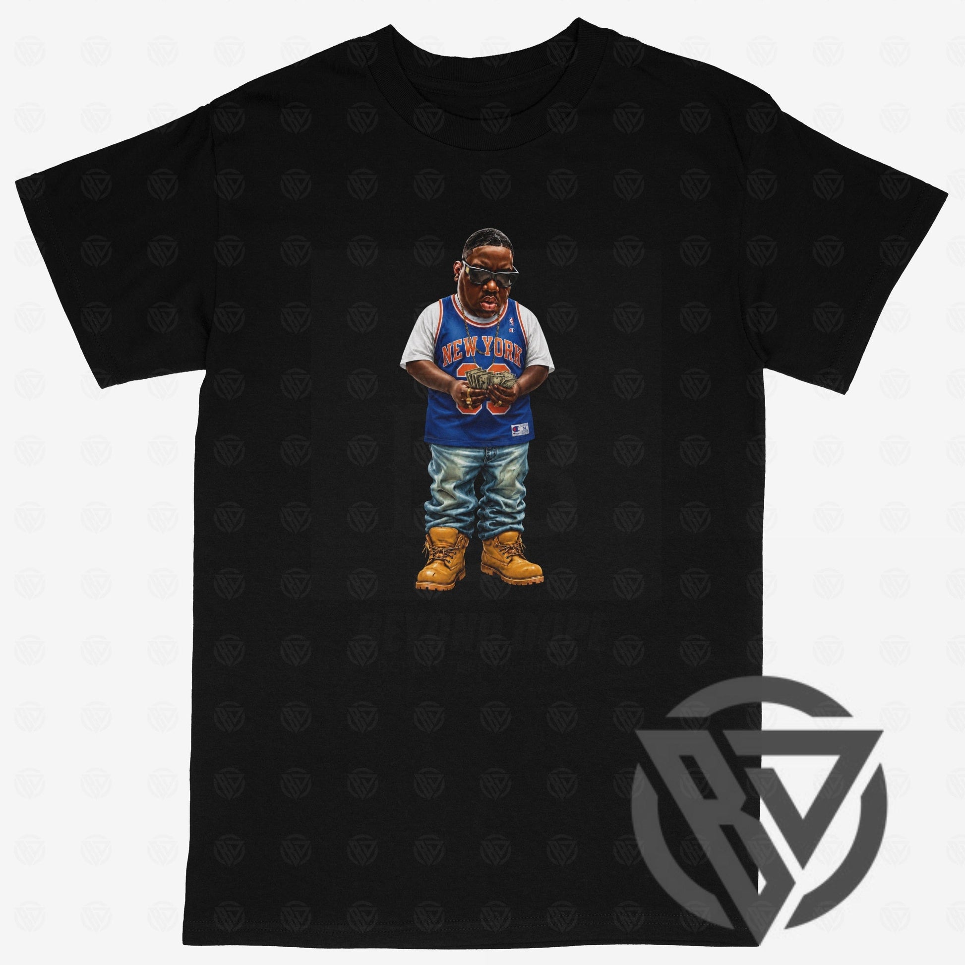 Biggie New York Knicks graphic t-shirt hip hop basketball design