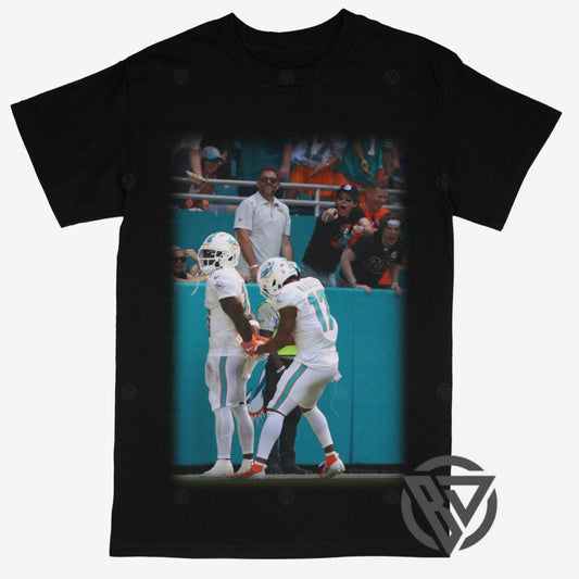 Tyreek Hill Miami Dolphins Hands Behind Back Celebration Football Tee