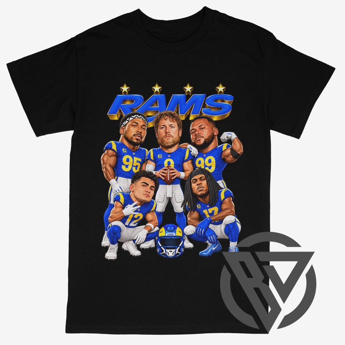 Los Angeles Rams Caricature T-Shirt | Vintage NFL Graphic Tee