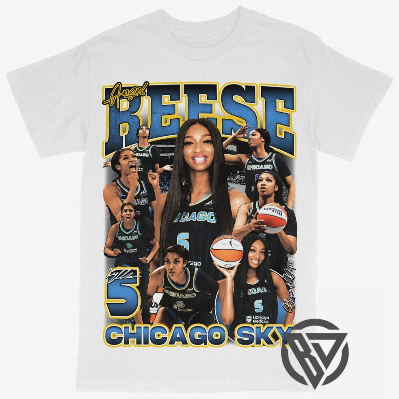 Angel Reese WNBA Chicago Sky Basketball Graphic Tee Shirt