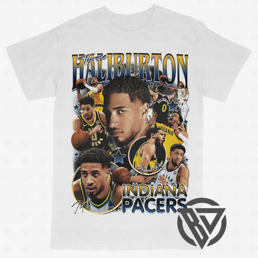 Tyrese Haliburton Tee Indiana Pacers Basketball Choking Graphic Design Meme Bootleg Big Face rap