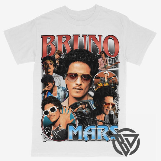 Buno Mars Concert Tour Graphic Rap Style Tee Shirt