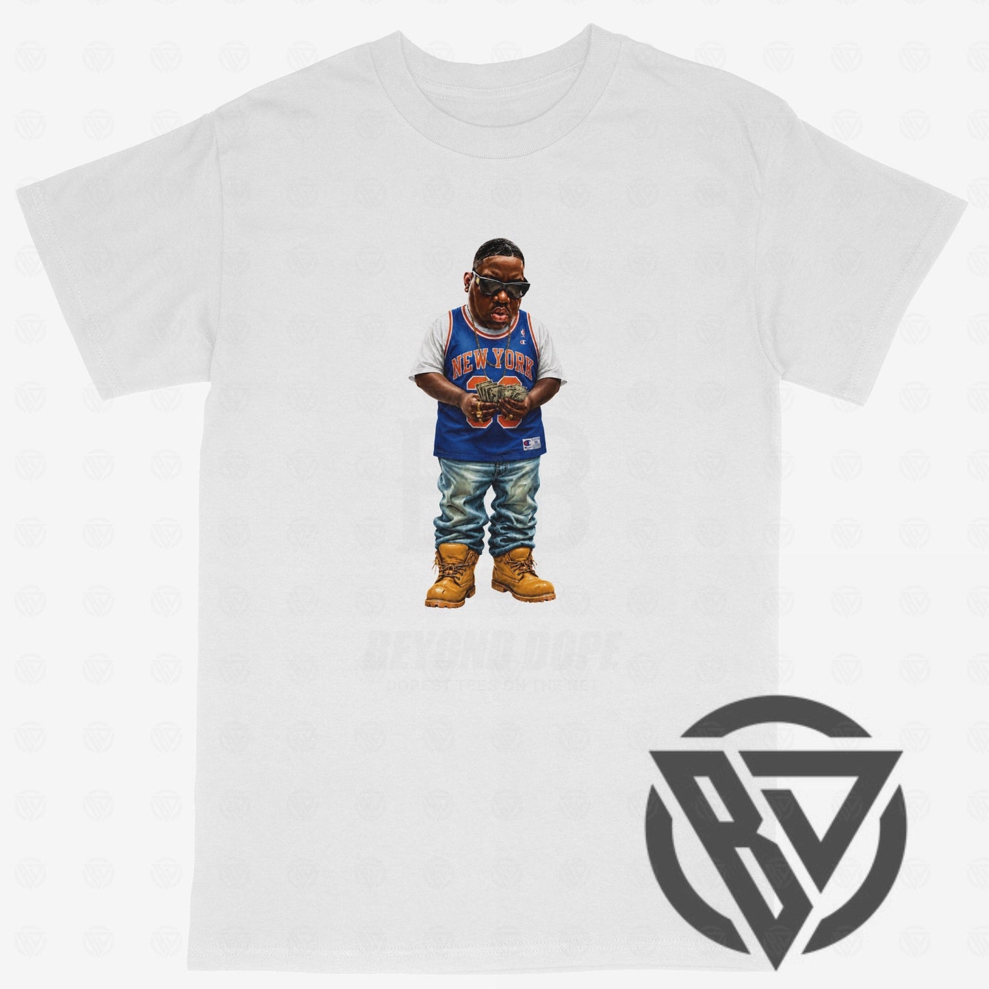 Biggie New York Knicks graphic t-shirt hip hop basketball design