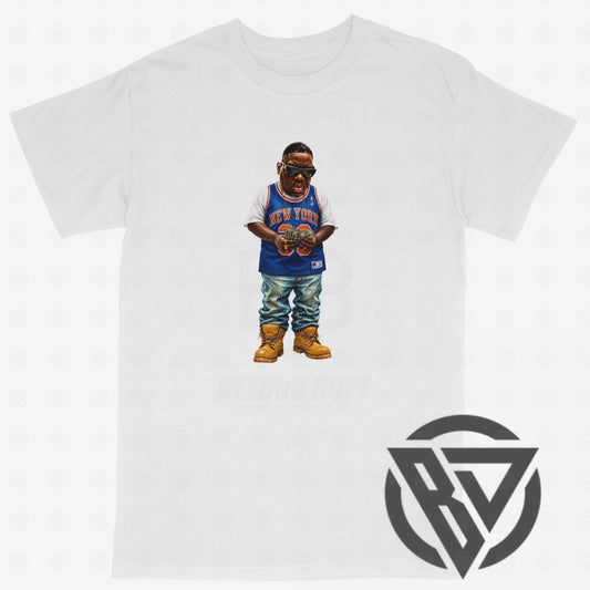 Biggie New York Knicks graphic t-shirt hip hop basketball design