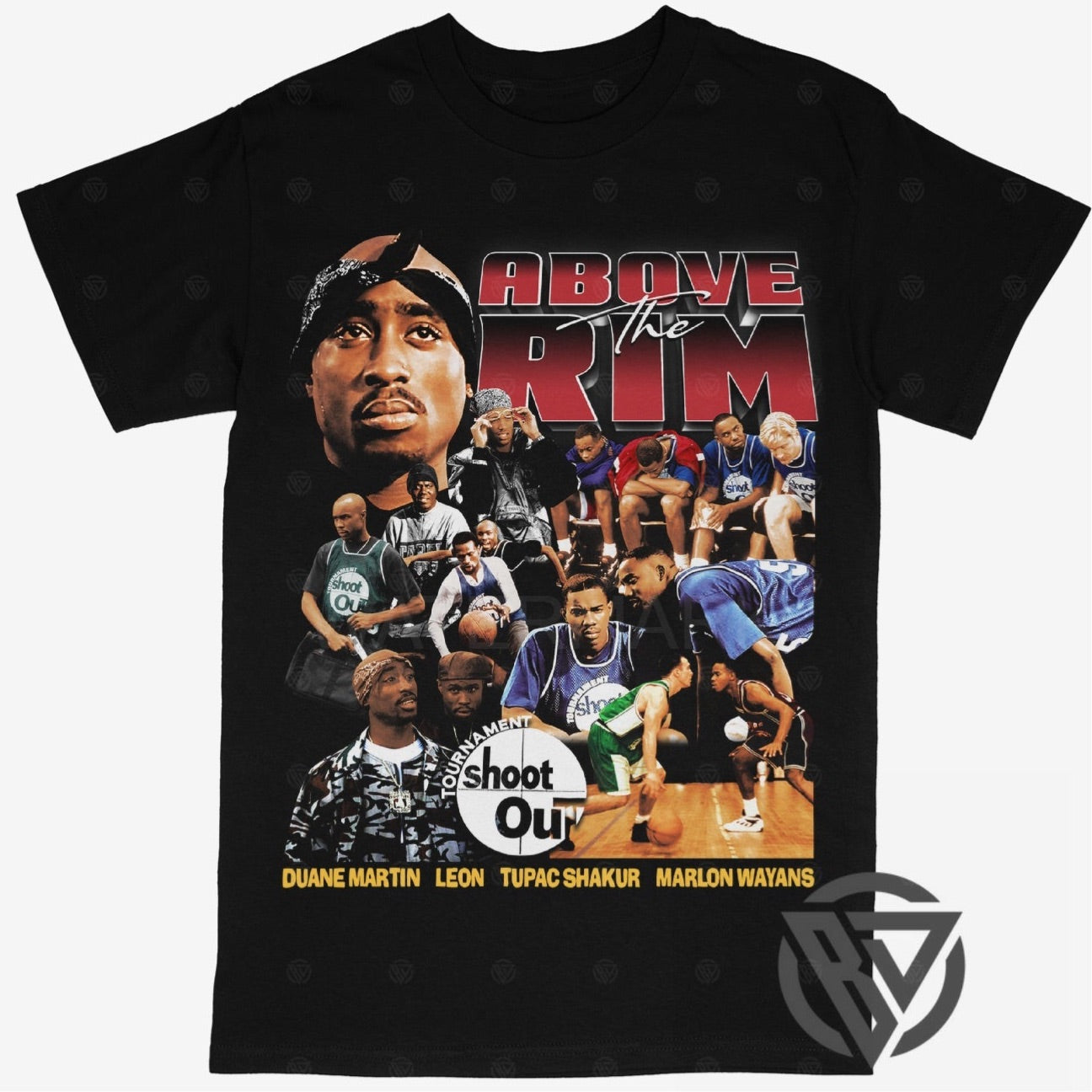 Above The Rim Movie Rap Style Graphic Tee Shirt 2pac Tupac Shakur