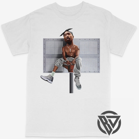 Tupac Tee Shirt 2pac Shakur Cool Grey 11 Jordan Rap Hiphop (BF)