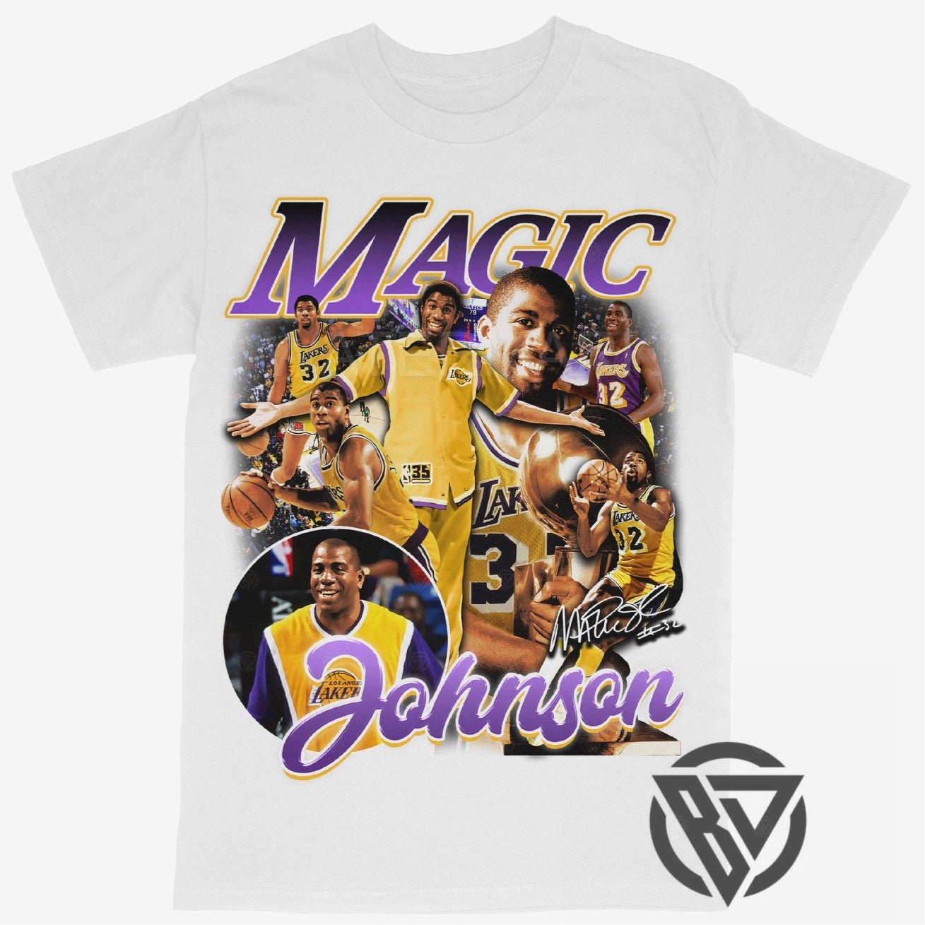 Magic Johnson Los Angeles Lakers NBA Basketball Tee