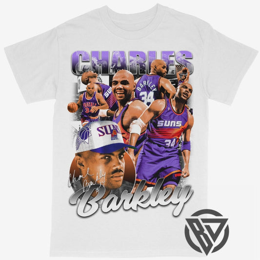 Charles Barkley Tee Shirt Phoenix Suns NBA Basketball