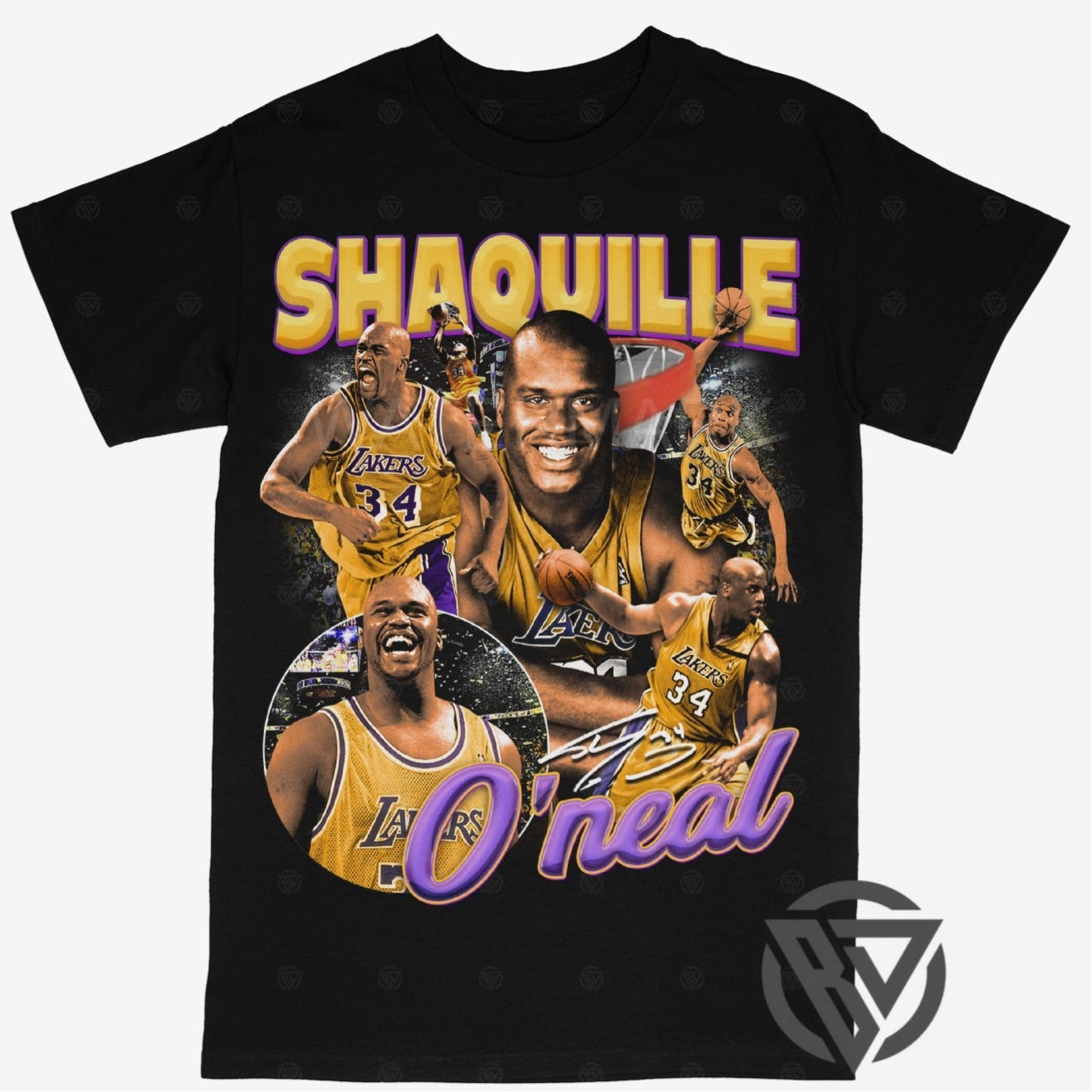 Shaquille O'neal Tee Shirt Shaq Los Angeles Lakers NBA Basketball (V2)