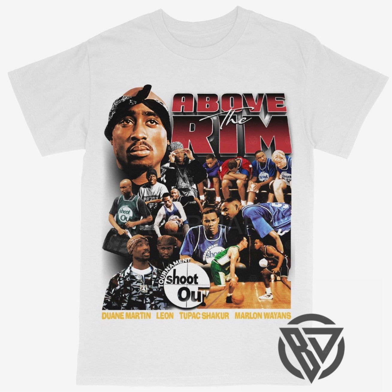 Above The Rim Movie Rap Style Graphic Tee Shirt 2pac Tupac Shakur