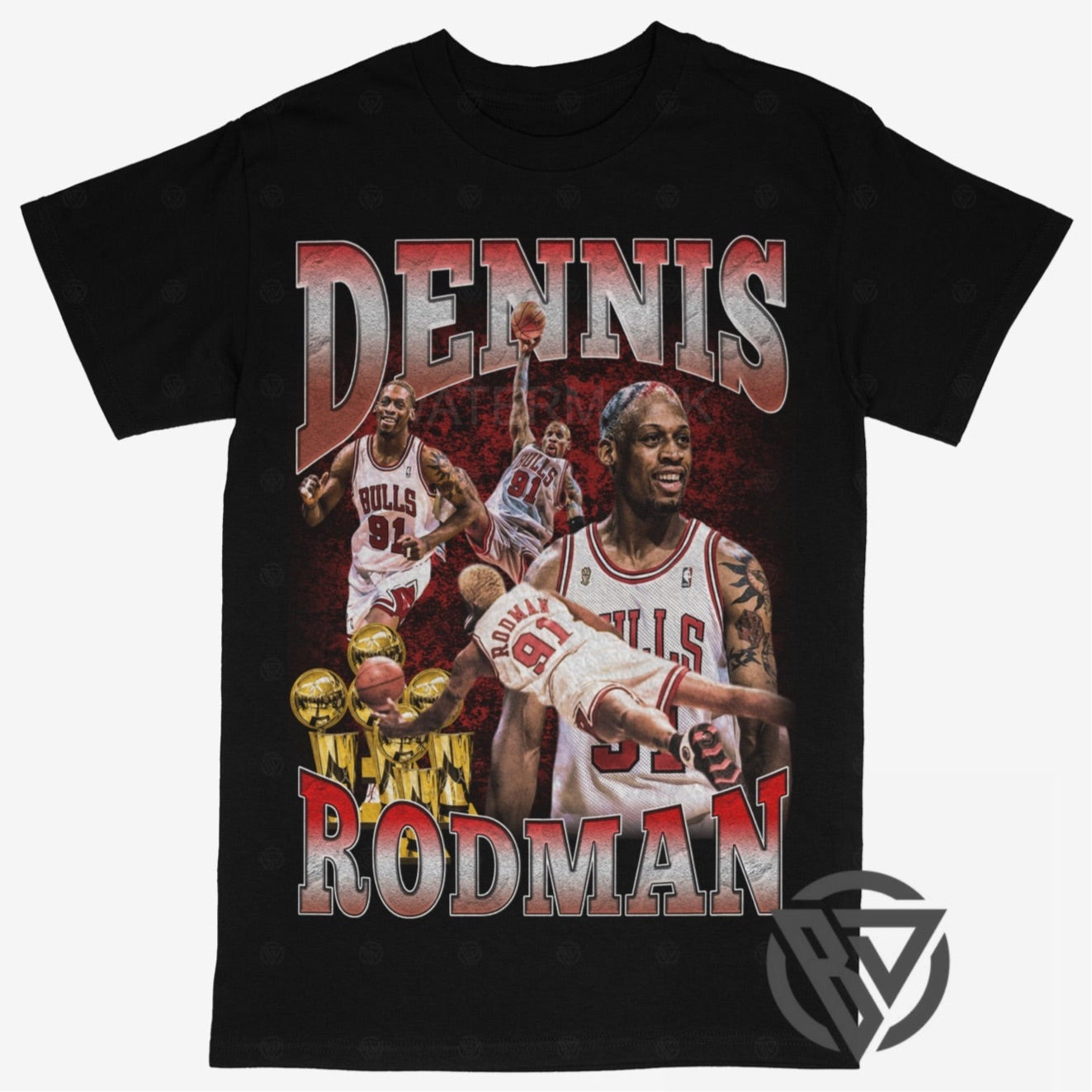 Dennis Rodman Tee Shirt Chicago Bulls NBA Basketball (OG)