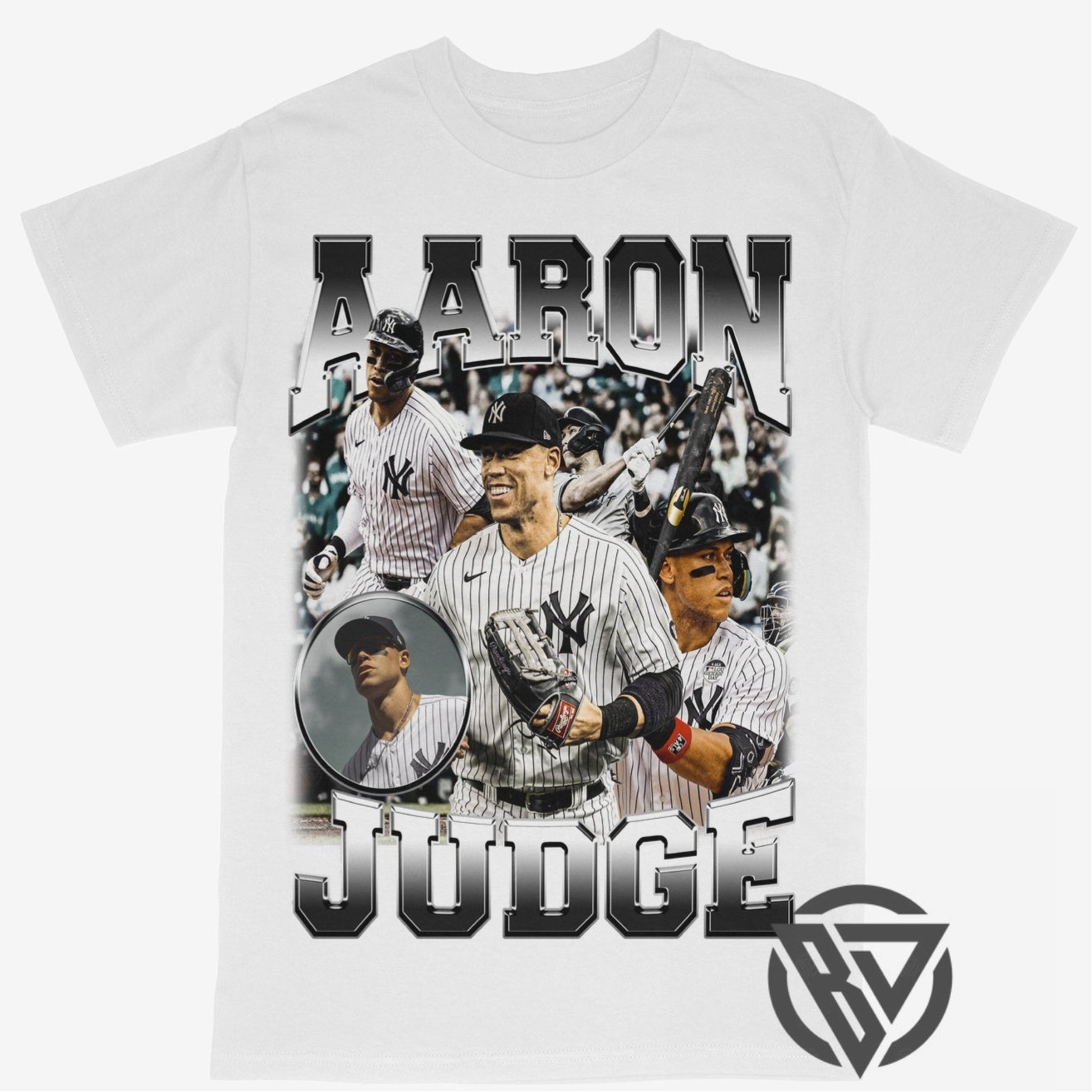 Aaron Judge New York Yankees Baseball Rap Style Graphic Tee Shirt