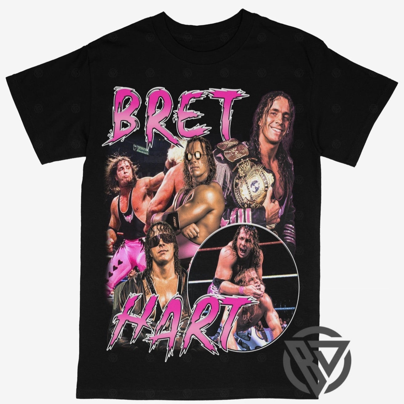 Bret Hart Tee Shirt Hitman WWF WCW Wrestling