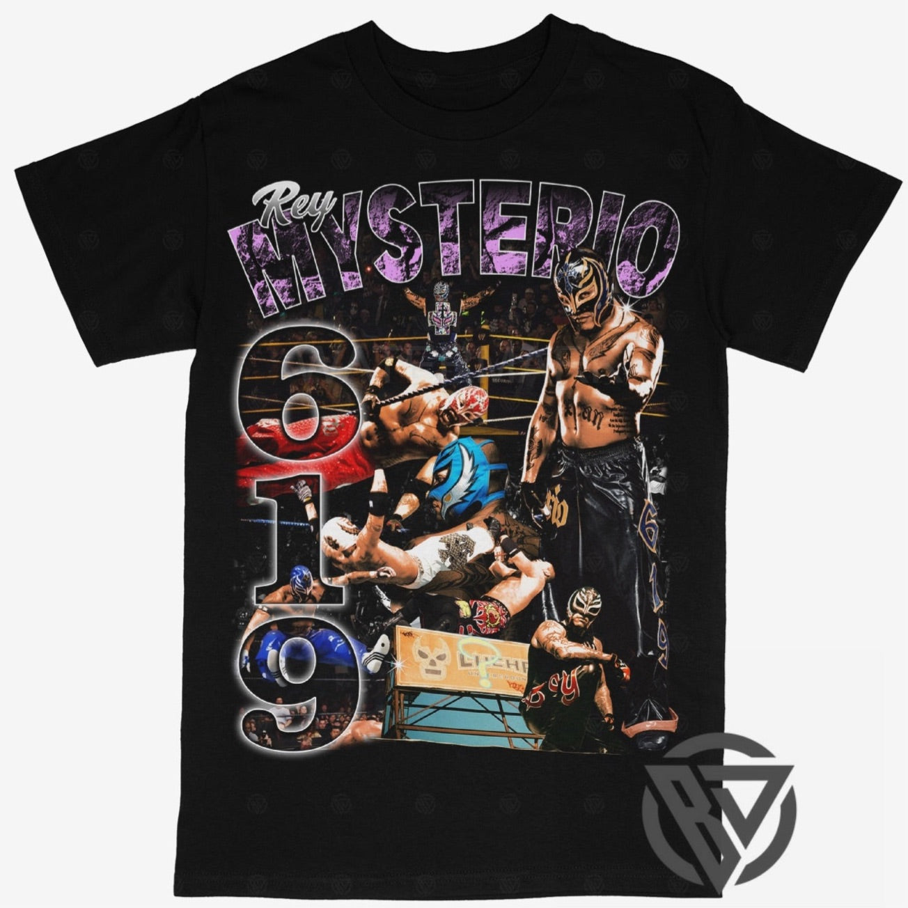 Rey Mysterio Tee Shirt ECW WCW WWF WRESTLING (V2)
