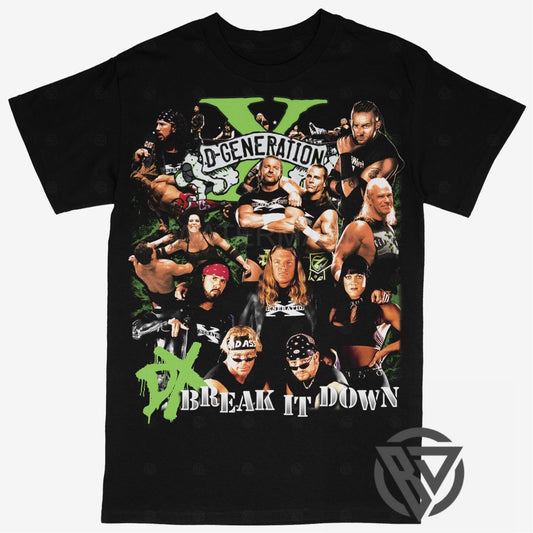 D-Generation X Tee Shirt WWF Triple H Chyna Shawn Michaels WRESTLING