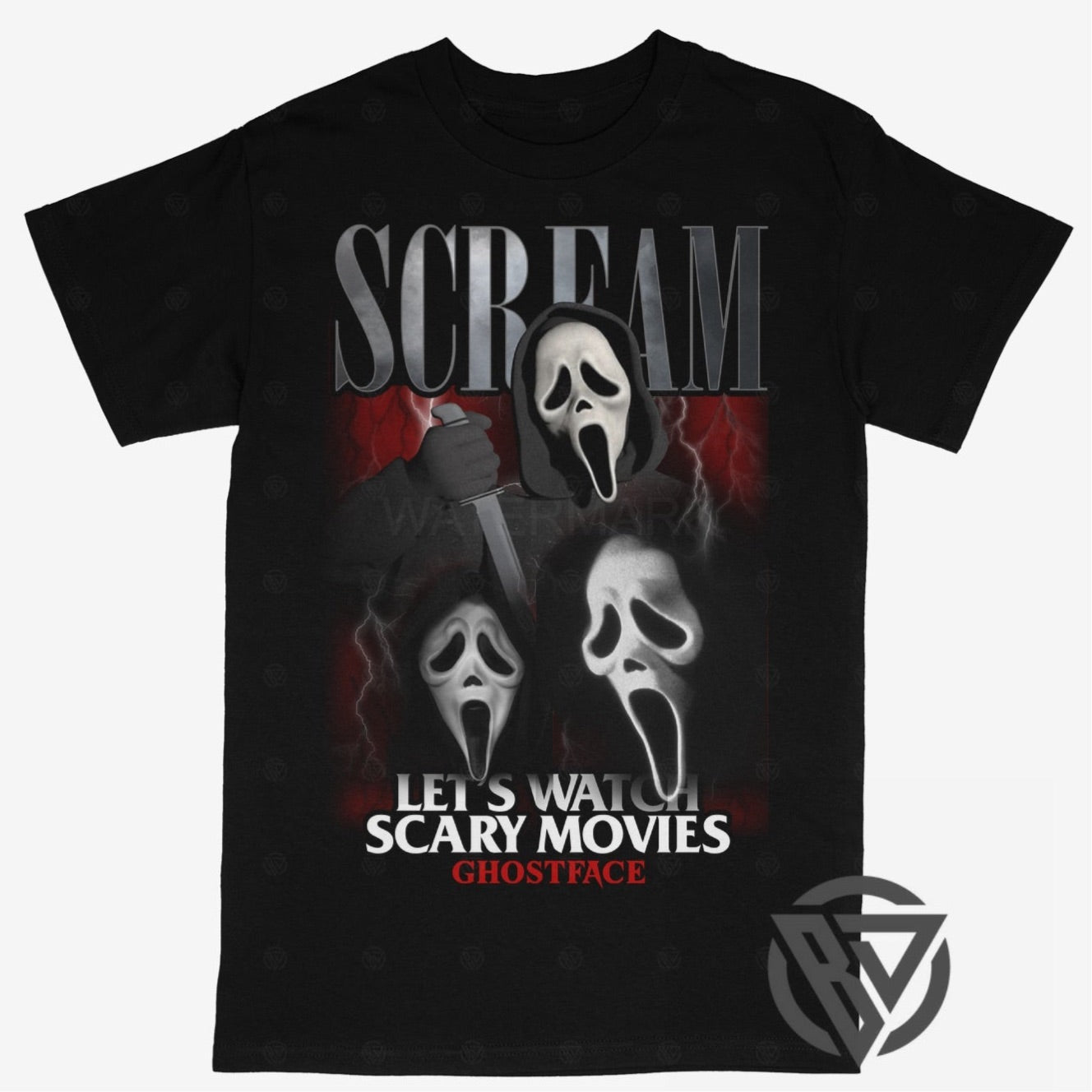 Ghostface Scream Tee Shirt Scary Movie Halloween