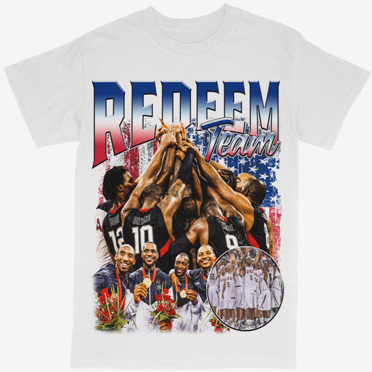 Redeem Team Tee Shirt USA  Lebron NBA Mens Basketball