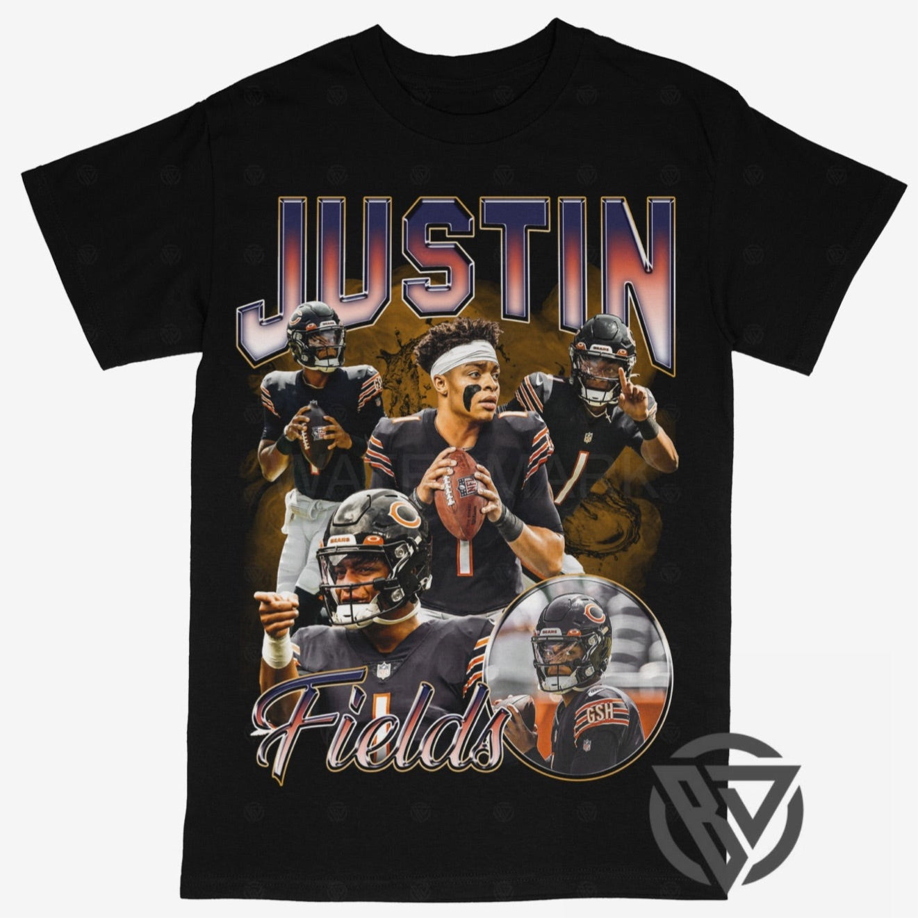 Justin Fields Tee Shirt Chicago Bears NFL Football