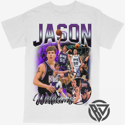 Jason Williams Tee Shirt Sacramento Kings NBA Basketball