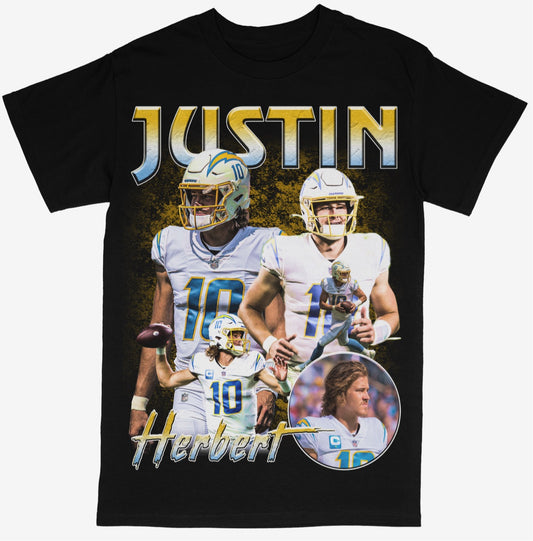 Justin Herbert Tee Shirt Los Angeles Chargers NFL Football