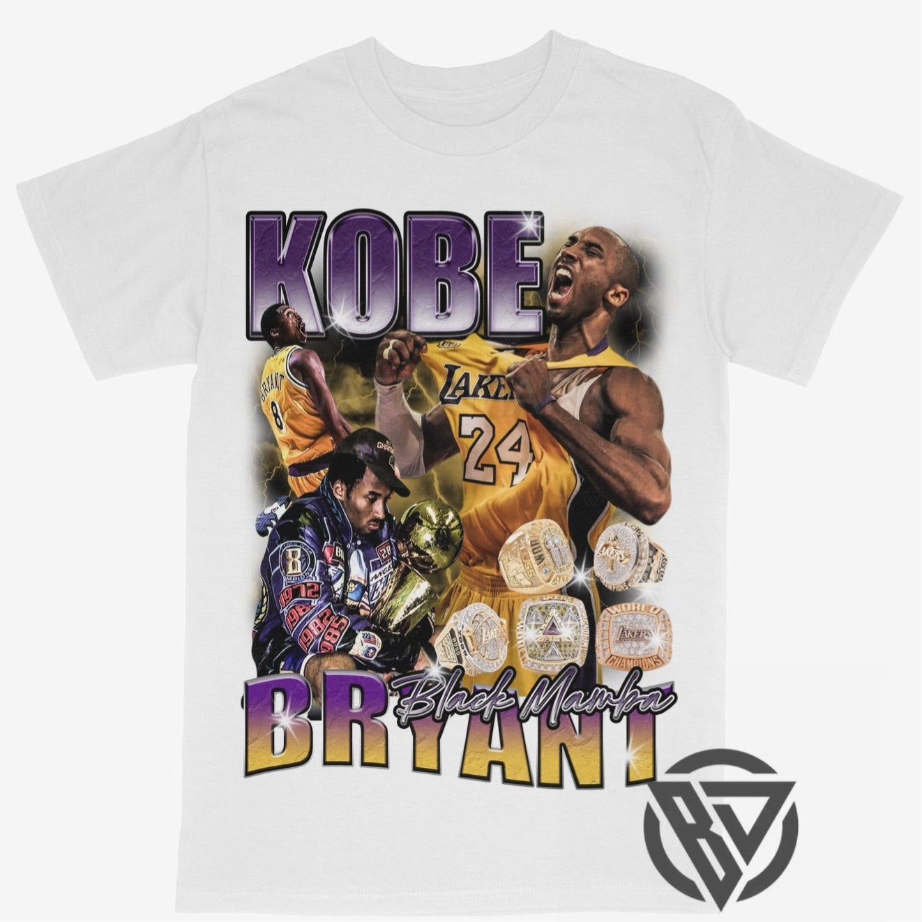 Black Mamba Tee Shirt Los Angeles Lakers Basketball Tribute (BM)