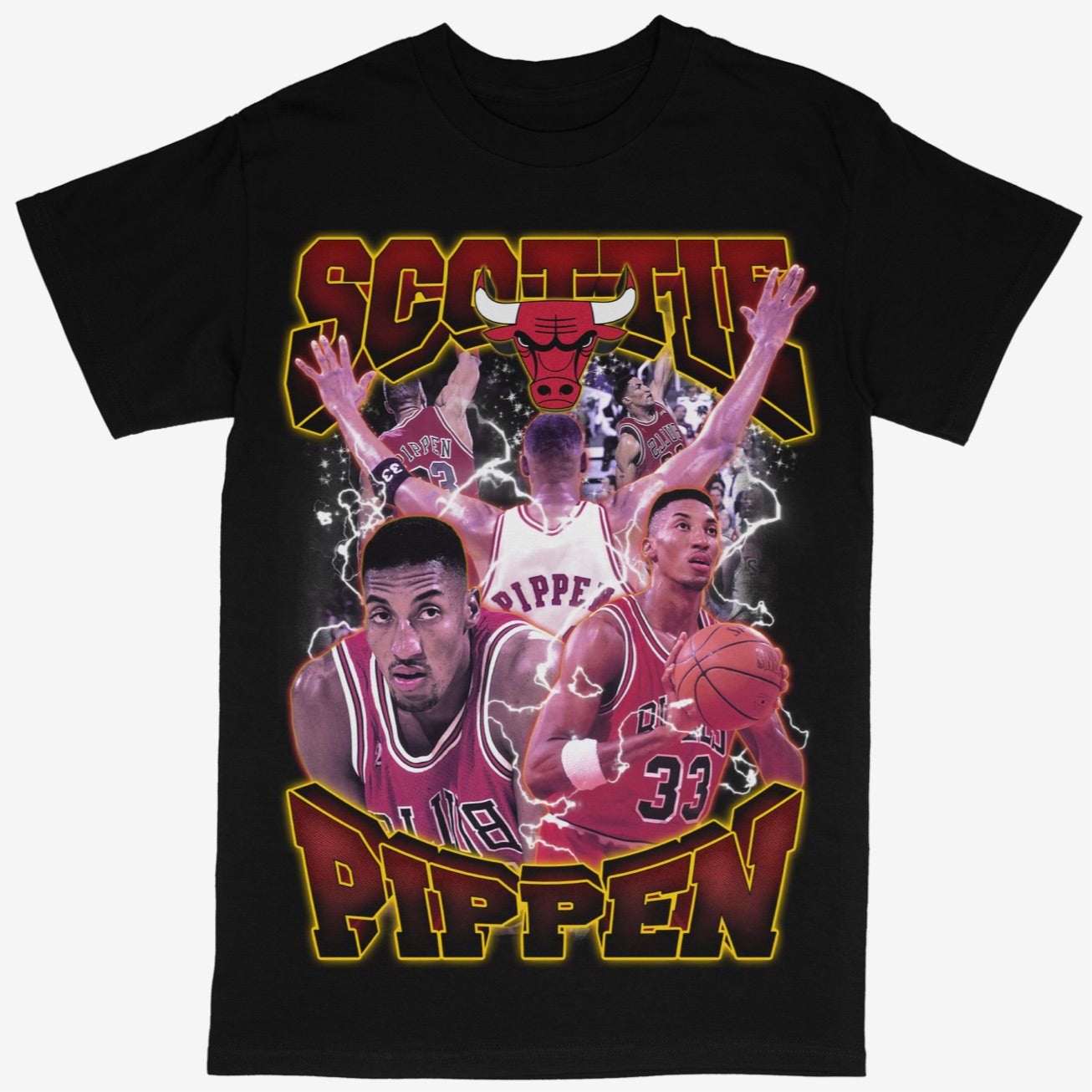 Scottie Pippen Tee Shirt Chicago Bulls NBA Basketball