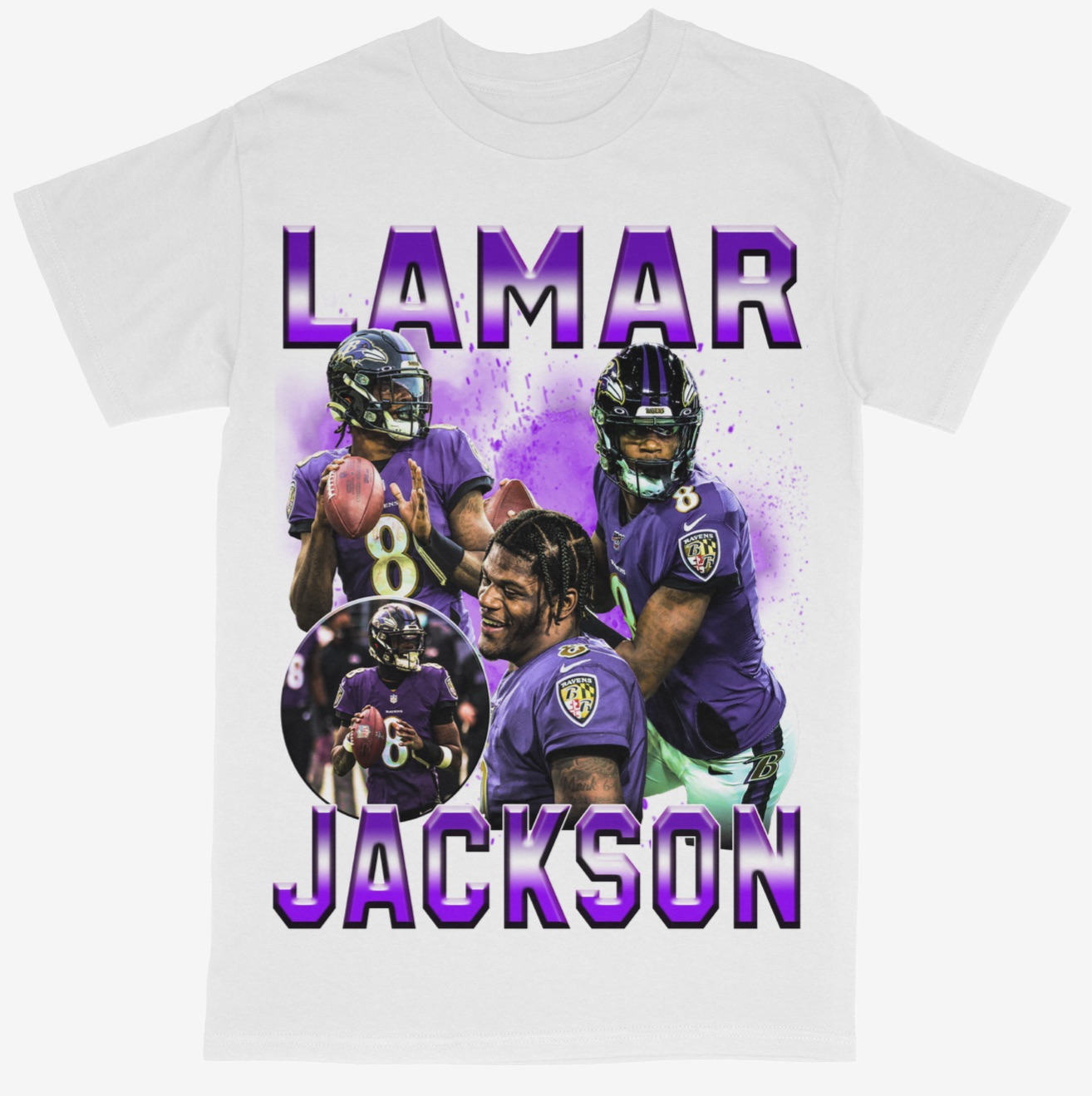Lamar Jackson Tee Shirt Baltimore Ravens NFL Football