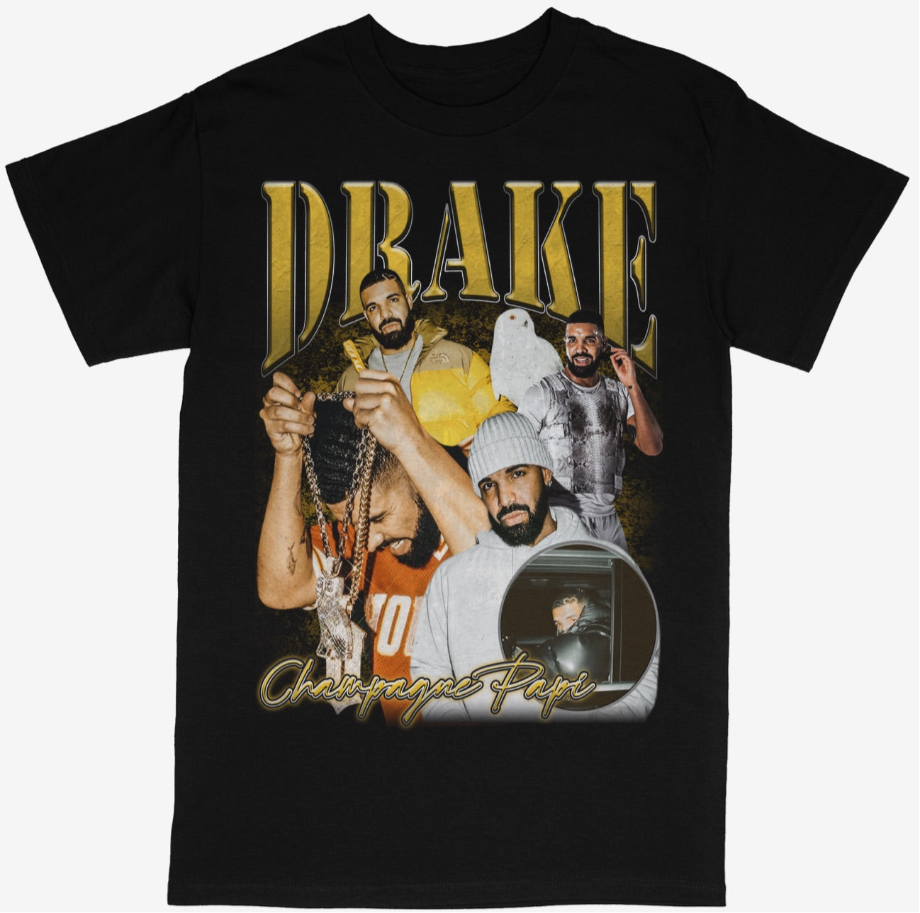 Drake Tee Shirt Hip Hop Rap Style Concert Tour Music Artist (Champagne Papi)