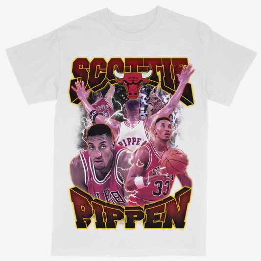 Scottie Pippen Tee Shirt Chicago Bulls NBA Basketball